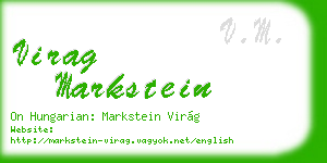virag markstein business card